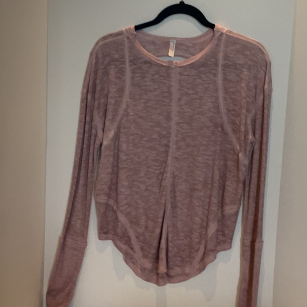 Free People Women's Pink Long Sleeve Top